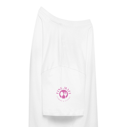 FINE MAFI Frauen Boxy Bio-T-Shirt Mise En Place Gurken - Weiß