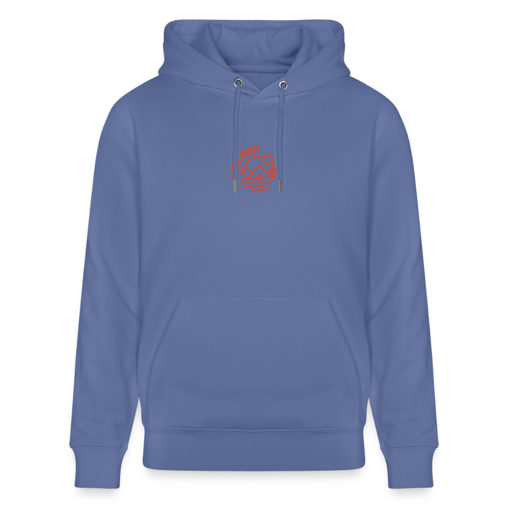 Vanlife Unisex Bio-Hoodie Firepit - Blau