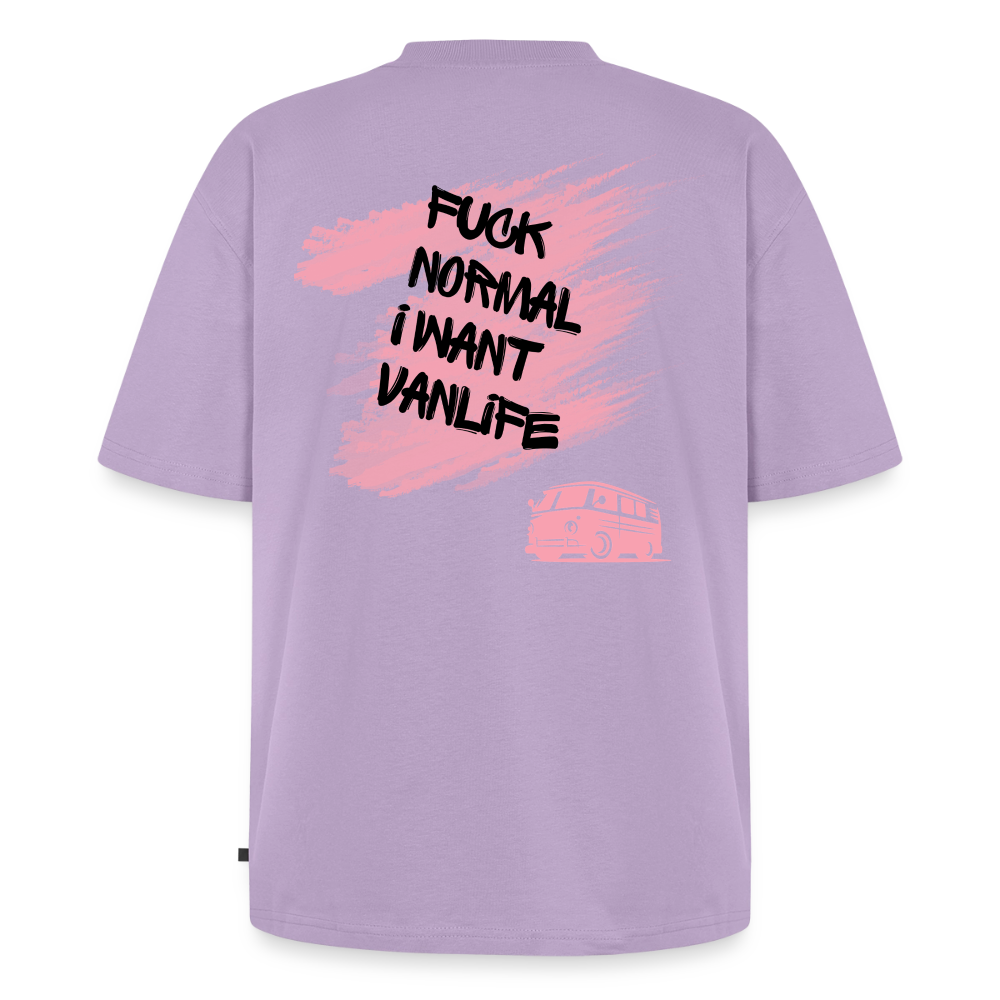 Vanlife Unisex Premium Oversized Bio T-Shirt F.CK Normal - Lavendel