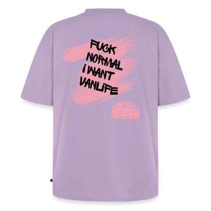 Vanlife Unisex Premium Oversized Bio T-Shirt F.CK Normal - Lavendel