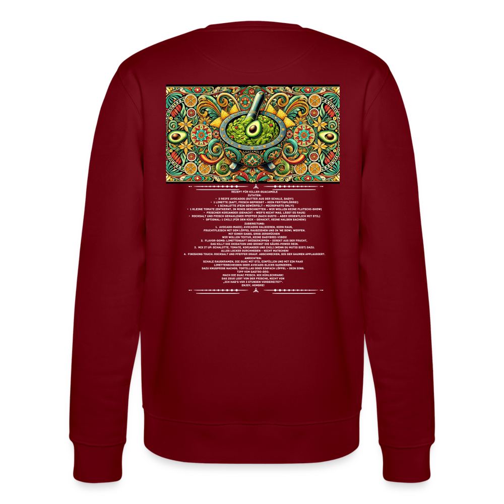 FOOD LOVE Unisex Bio-Sweatshirt Guaca - Burgunderrot