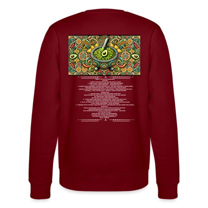 FOOD LOVE Unisex Bio-Sweatshirt Guaca - Burgunderrot