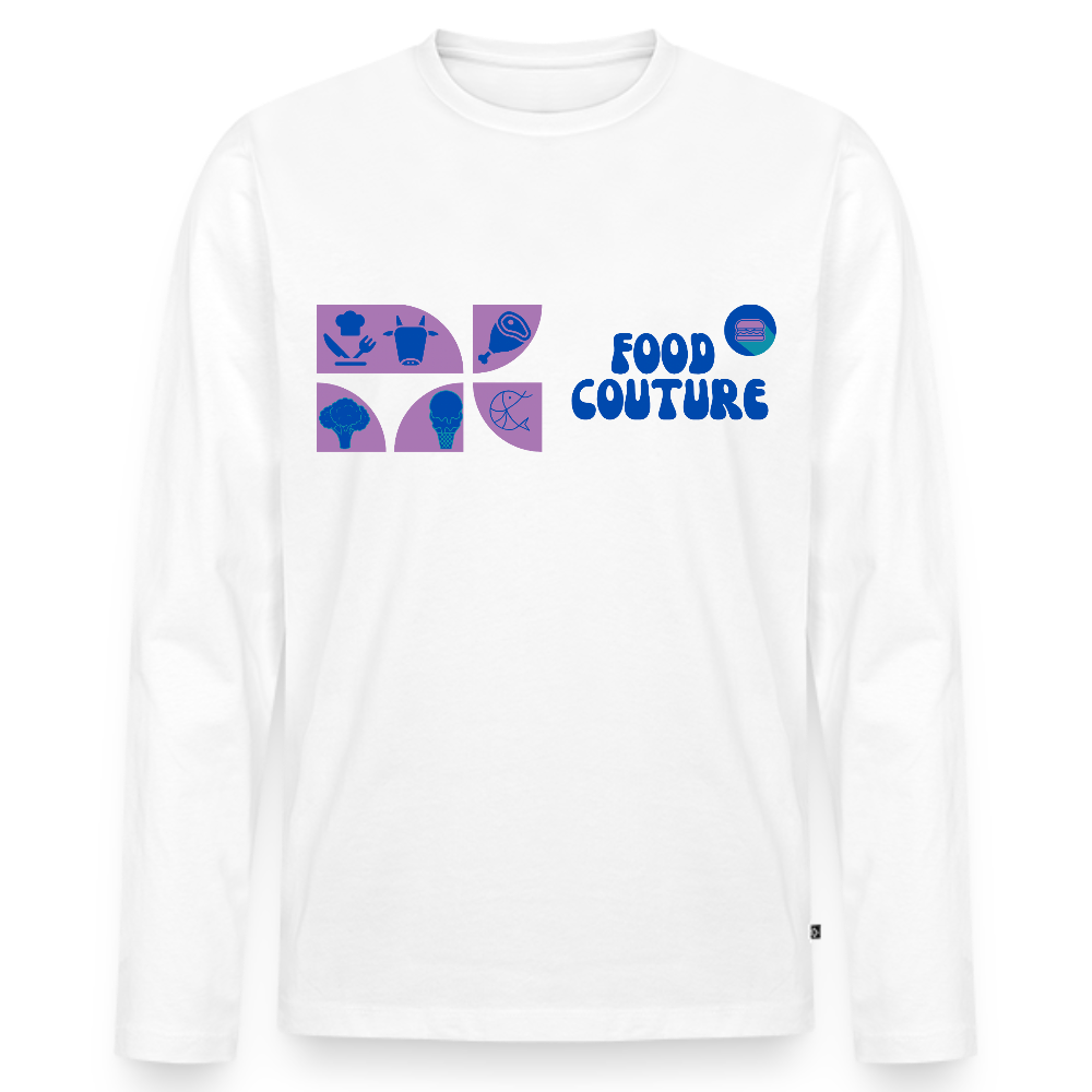 Food Couture Bio Langarmshirt - Weiß