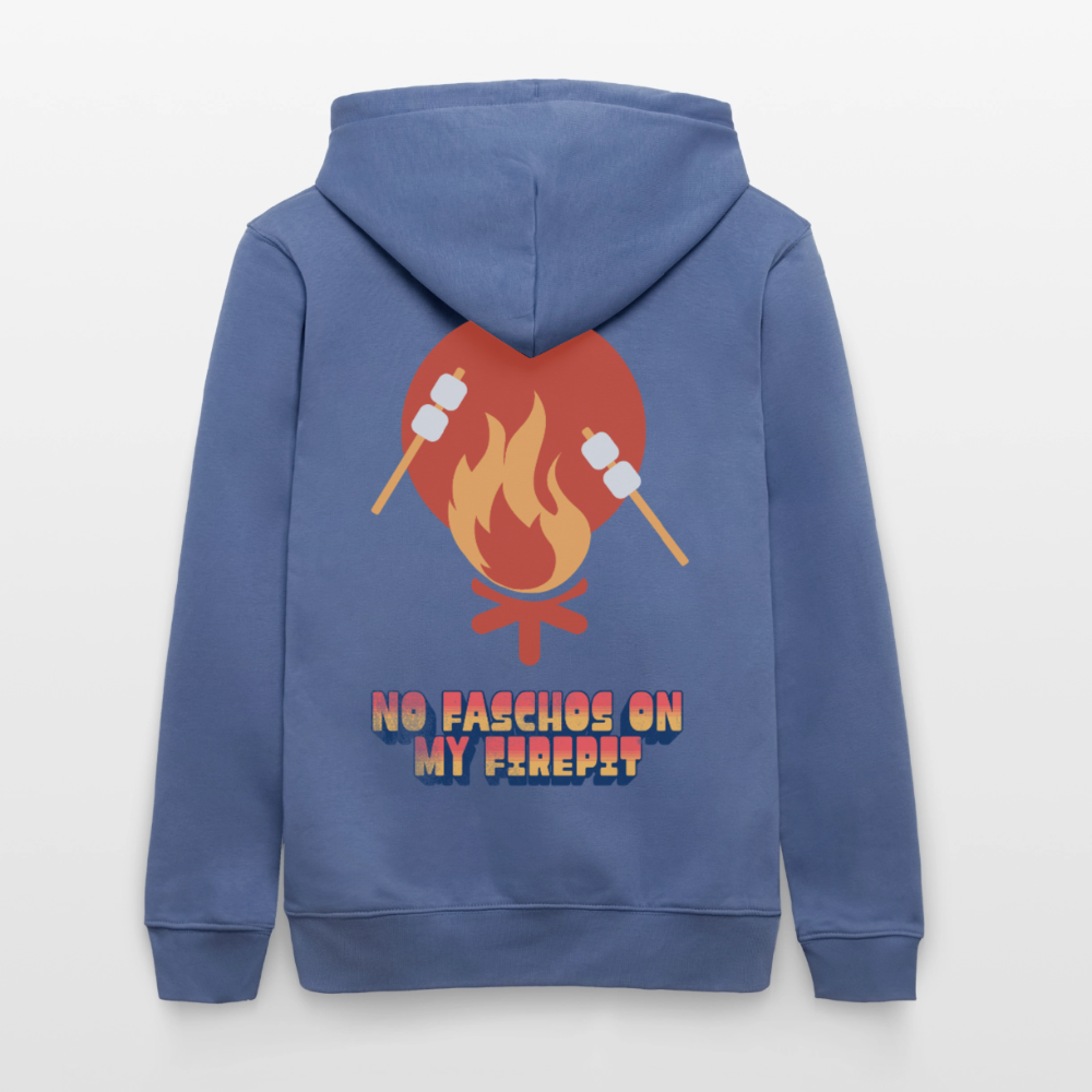 Vanlife Unisex Bio-Hoodie Firepit - Blau