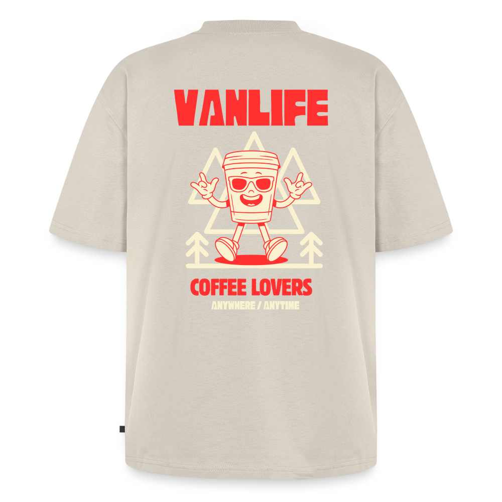 Vanlife Unisex Premium Oversized Bio T-Shirt Coffee - Beige