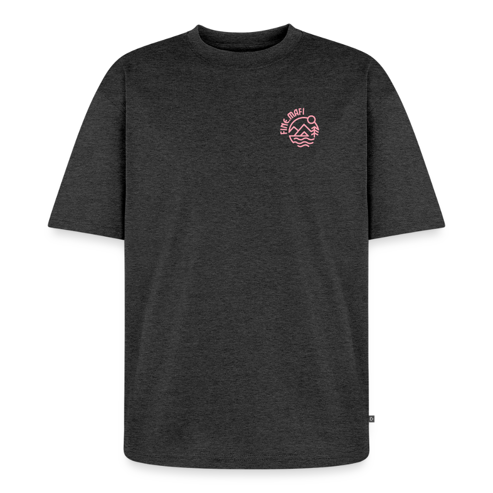 Vanlife Unisex Premium Oversized Bio T-Shirt F.CK Normal - Anthrazit meliert