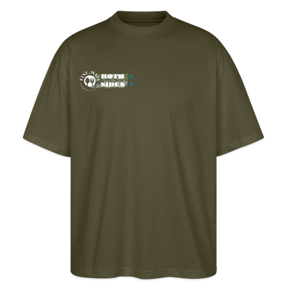 FINE.MAFI Oversized Unisex Bio T-Shirt Both Sides Cow - Khaki