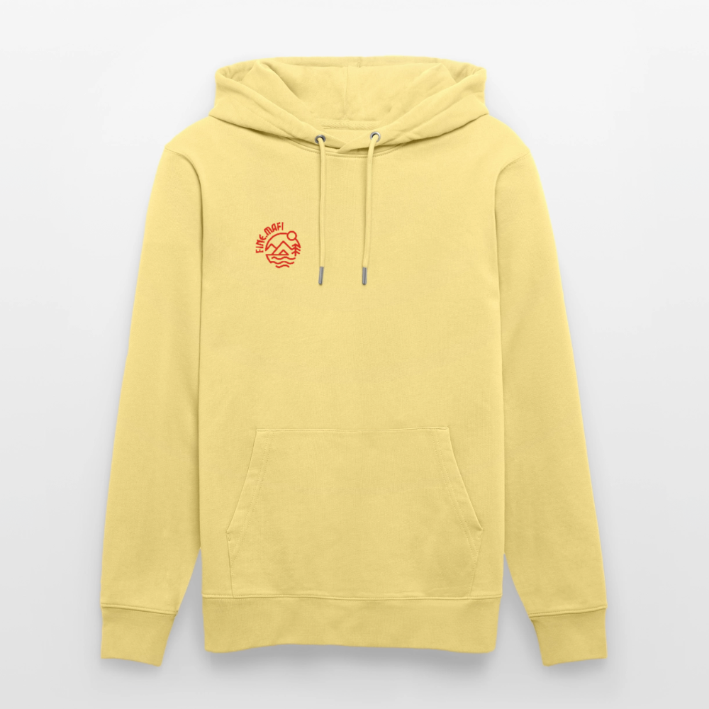 Vanlife Unisex Bio-Hoodie Coffee - Gelb Viva 