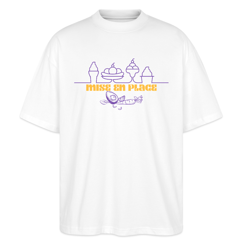 FINE MAFI Oversized Unisex Bio T-Shirt Mise En Place Ice - Weiß