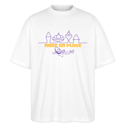 FINE MAFI Oversized Unisex Bio T-Shirt Mise En Place Ice - Weiß