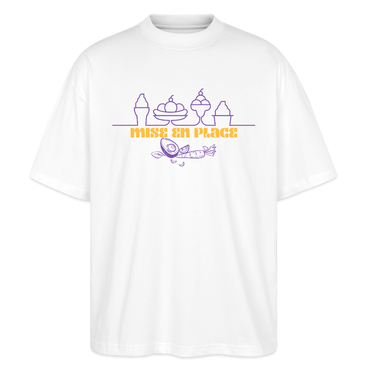 FINE MAFI Oversized Unisex Bio T-Shirt Mise En Place Ice - Weiß