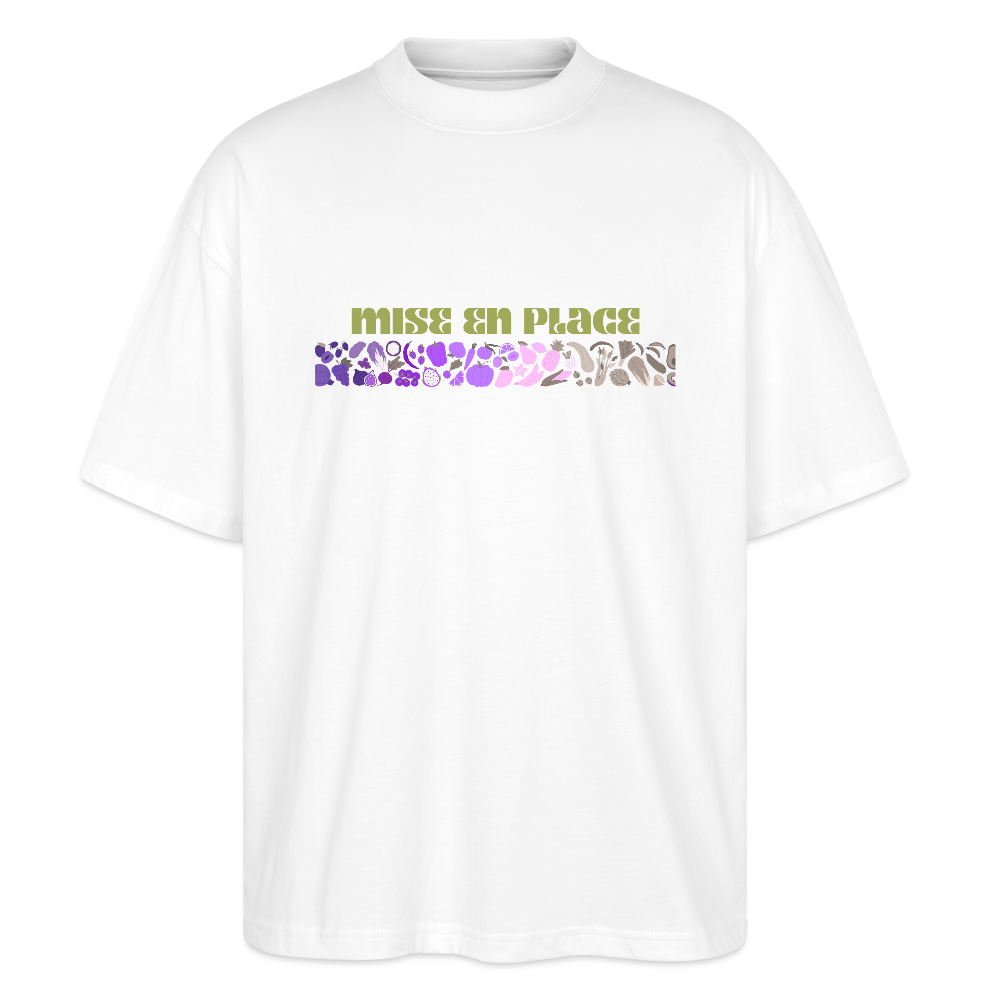FINE MAFI Oversized Unisex Bio T-Shirt Mise En Place - Weiß