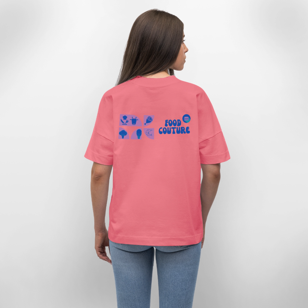 Food Couture Oversized Unisex Bio T-shirt - Pink 