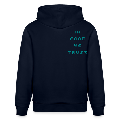 FINE.MAFI in Food we Trust Unisex Organic Hoodie - Navy
