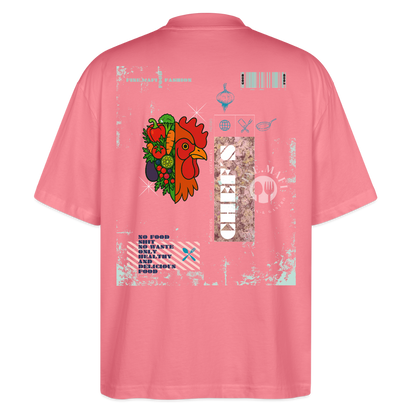 FINE.MAFI Oversized Unisex Bio T-Shirt Chicken - Pink 