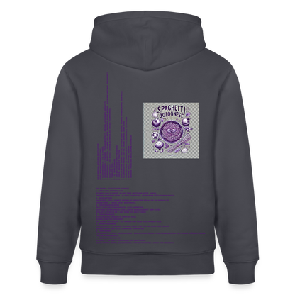 FOOD LOVE Unisex Bio Hoodie Bolo Stile - Indigoblau