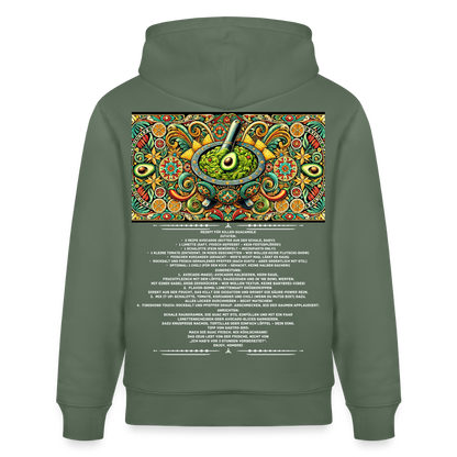 FOOD LOVE Unisex Bio-Hoodie Guaca - Tanngrün