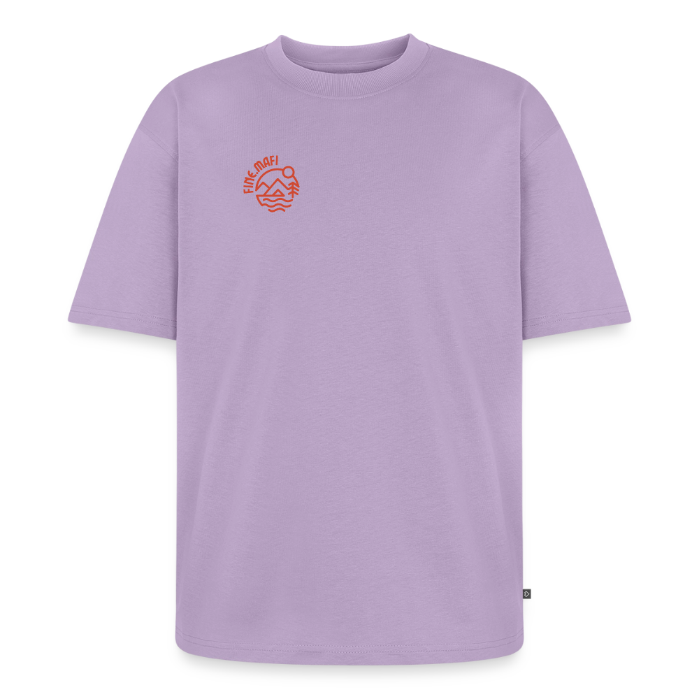 Vanlife Unisex Premium Oversized Bio T-Shirt Firepit - Lavendel