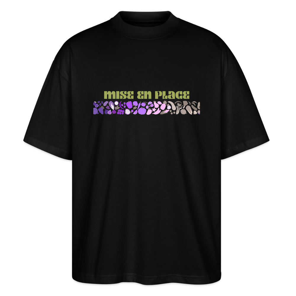 FINE MAFI Oversized Unisex Bio T-Shirt Mise En Place - Schwarz