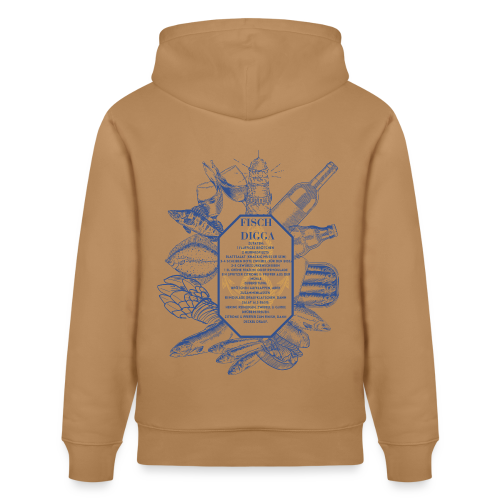 FOOD LOVE Unisex Bio-Hoodie DIGGA - Karamell 