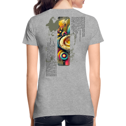 Frauen Premium Bio T-Shirt Hummus - Grau meliert