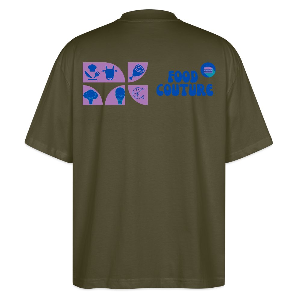 Food Couture Oversized Unisex Bio T-shirt - Khaki