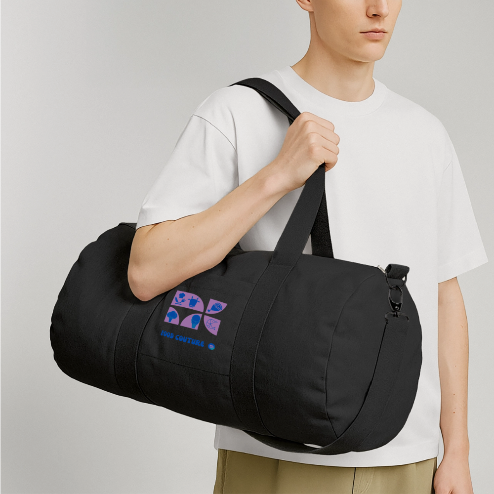 Food Couture recycelte Canvas Duffle Bag - Schwarz
