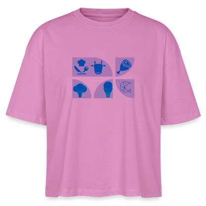 Food Couture Frauen Boxy Bio-T-Shirt - Pink