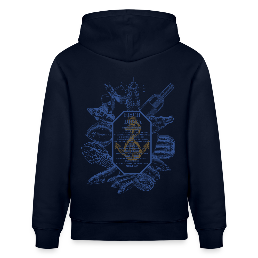 FOOD LOVE Unisex Bio-Hoodie DIGGA - Navy