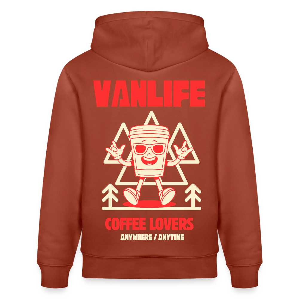 Vanlife Unisex Bio-Hoodie Coffee - Terrakotta