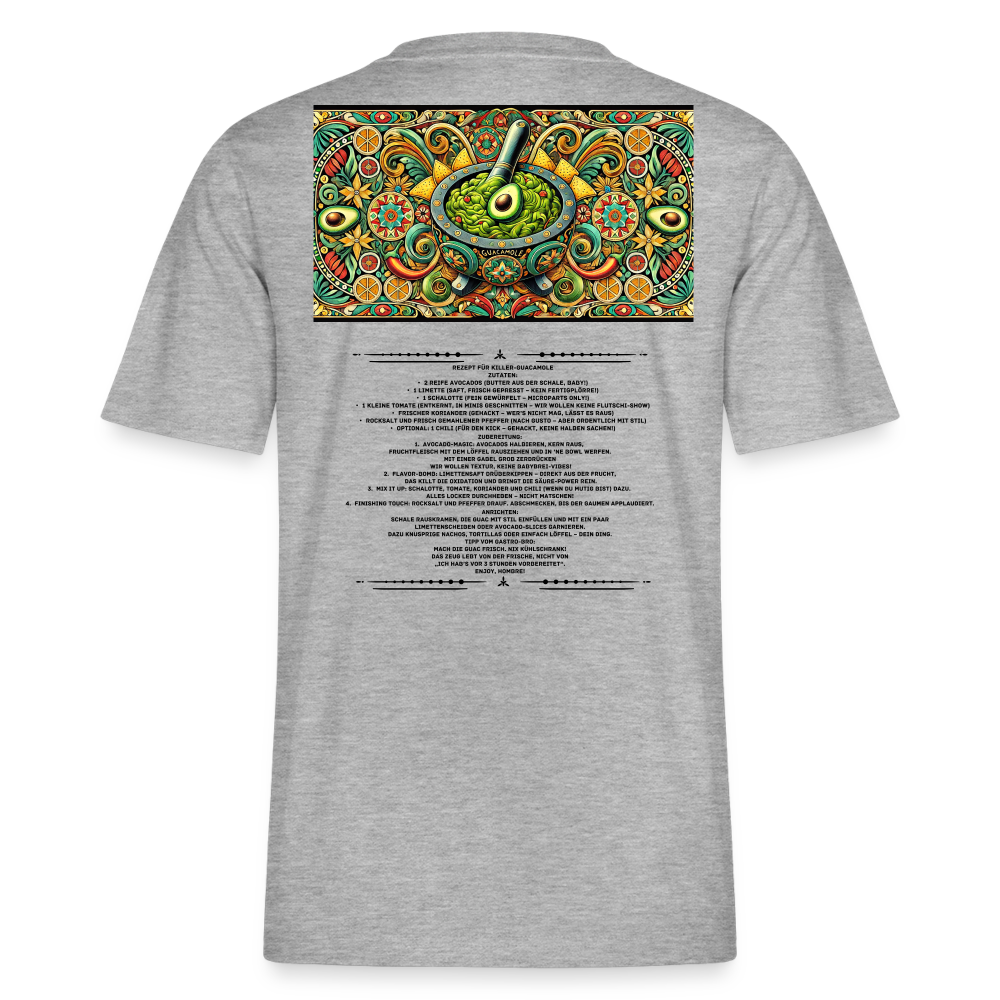 FOOD LOVE Männer Bio-T-Shirt Guaca - Grau meliert
