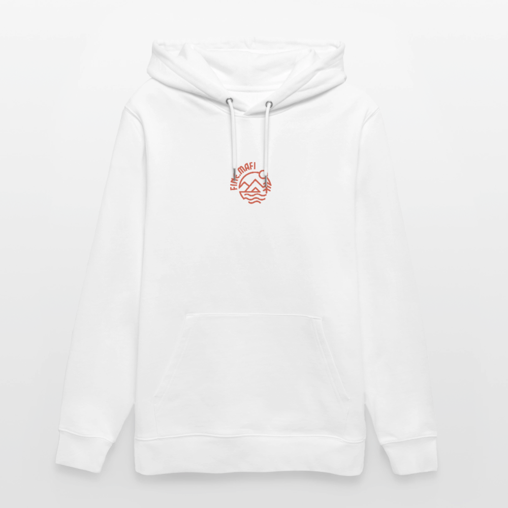Vanlife Unisex Bio-Hoodie Firepit - Weiß