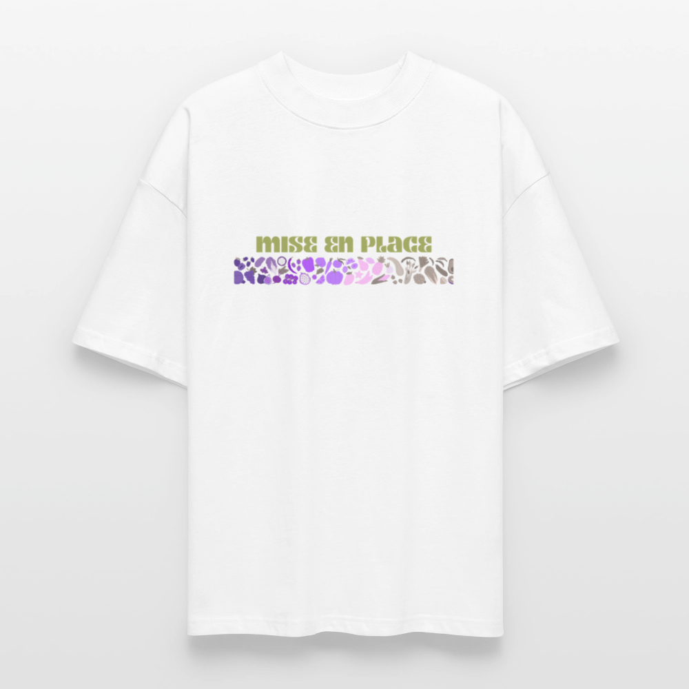 FINE MAFI Oversized Unisex Bio T-Shirt Mise En Place - Weiß