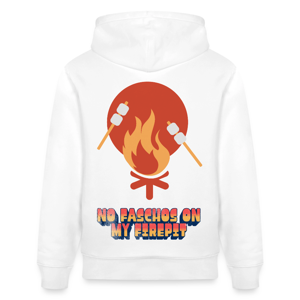 Vanlife Unisex Bio-Hoodie Firepit - Weiß
