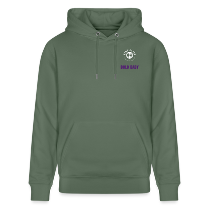 FOOD LOVE Unisex Bio Hoodie Bolo Stile - Tanngrün