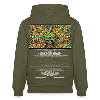 FOOD LOVE Unisex Bio-Hoodie Guaca - Khaki Grün