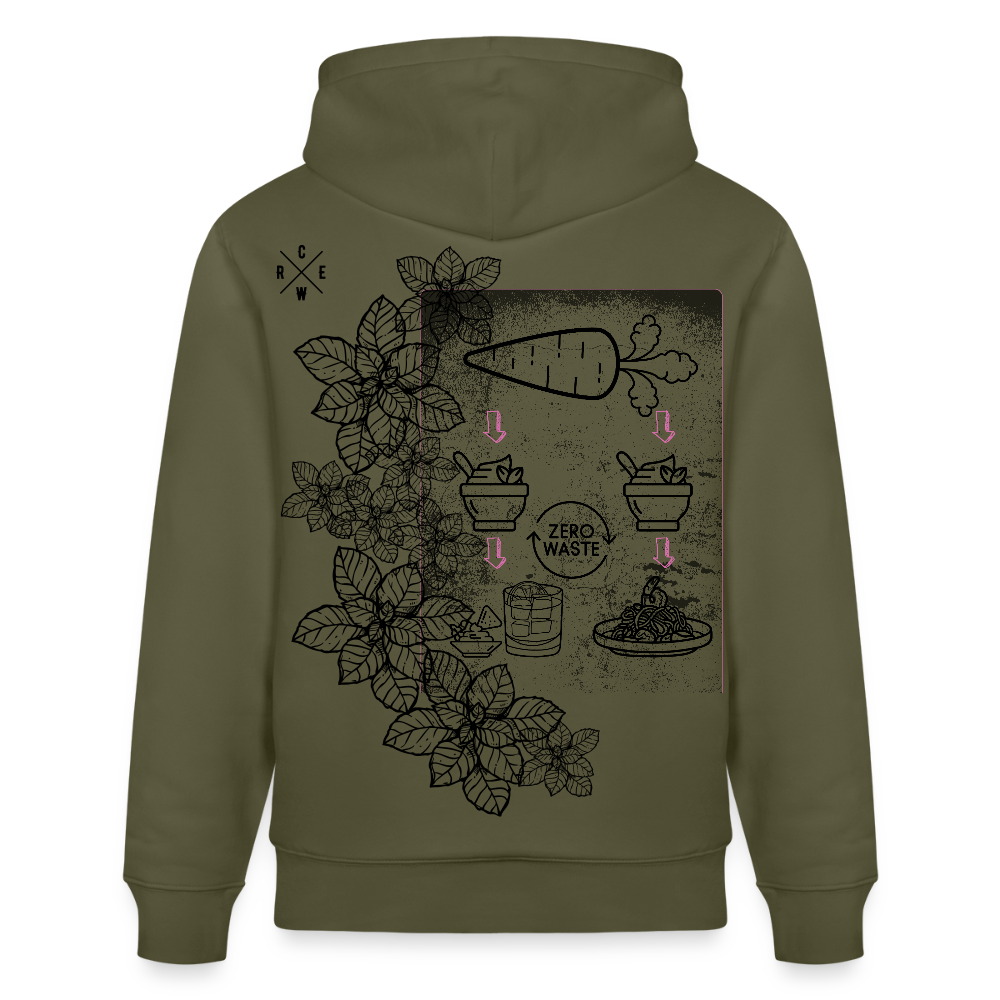 FINE.MAFI Unisex Bio-Hoodie Zero Waste - Khaki Grün