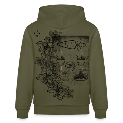 FINE.MAFI Unisex Bio-Hoodie Zero Waste - Khaki Grün