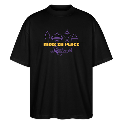 FINE MAFI Oversized Unisex Bio T-Shirt Mise En Place Ice - Schwarz