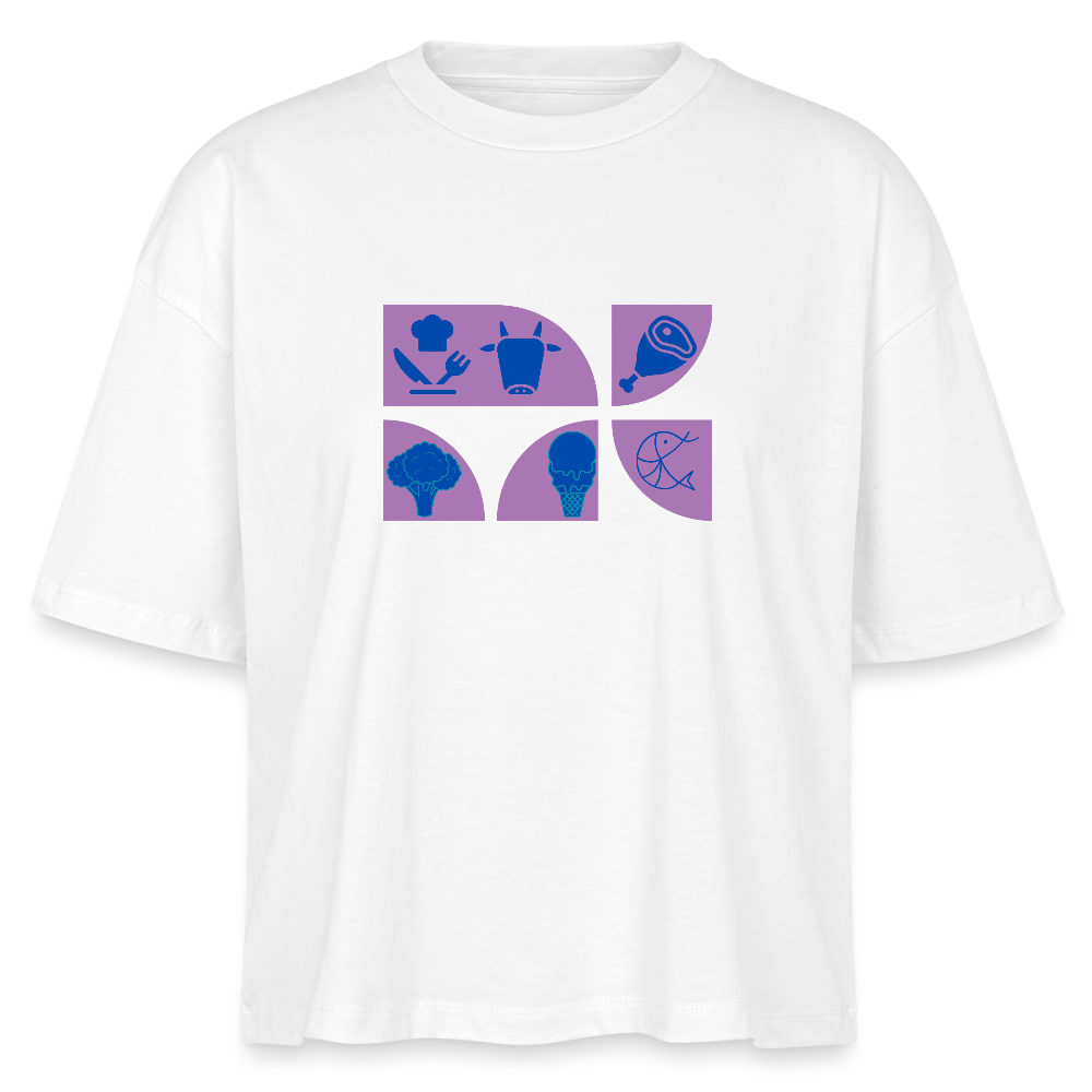 Food Couture Frauen Boxy Bio-T-Shirt - Weiß