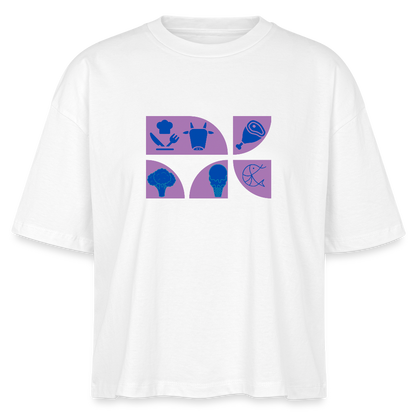 Food Couture Frauen Boxy Bio-T-Shirt - Weiß