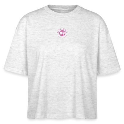 FINE.MAFI Frauen Boxy Bio-T-Shirt Zero Waste - Weiß meliert