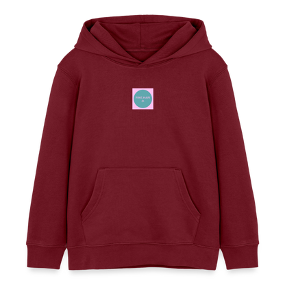 Gastrokids Unisex Organic Hoodie Crew - Burgunderrot