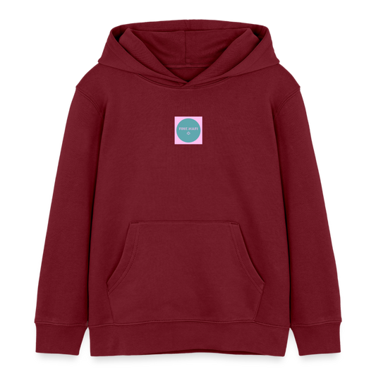Gastrokids Unisex Organic Hoodie Crew - Burgunderrot