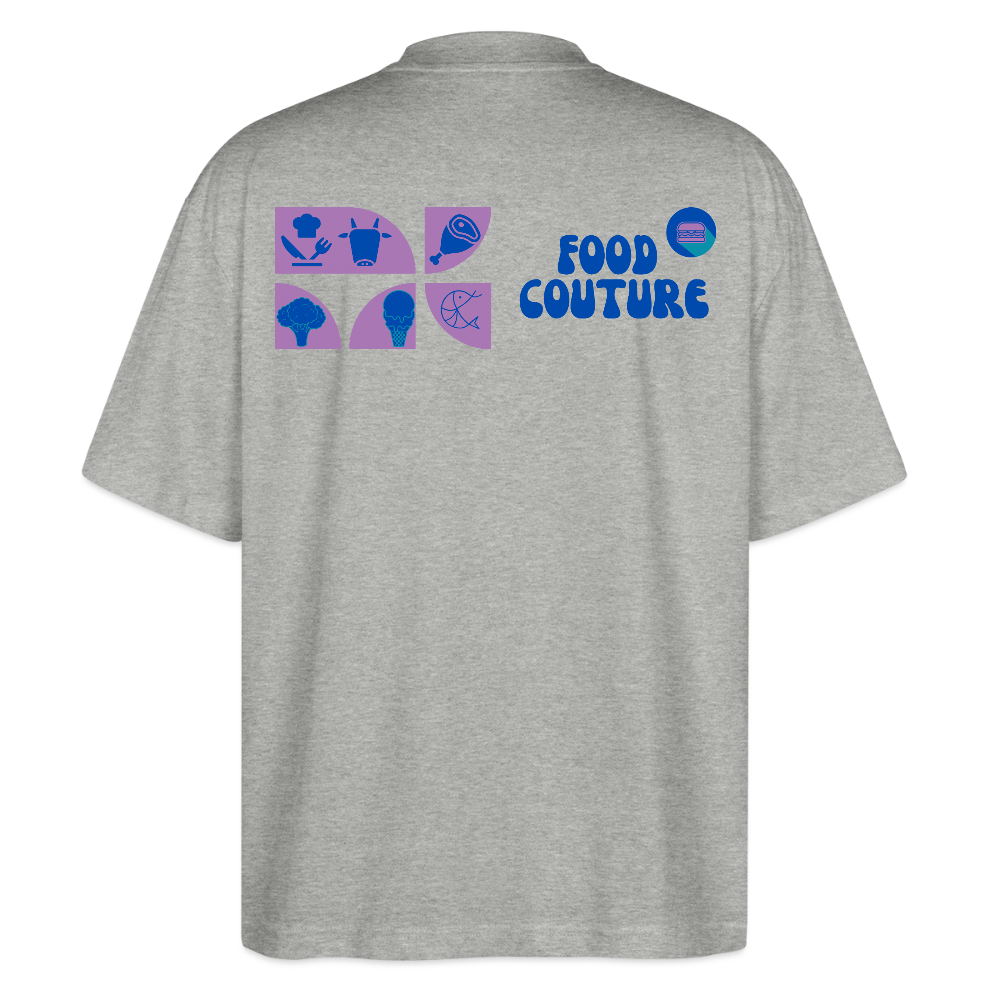 Food Couture Oversized Unisex Bio T-shirt - Grau meliert