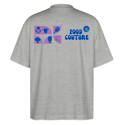 Food Couture Oversized Unisex Bio T-shirt - Grau meliert