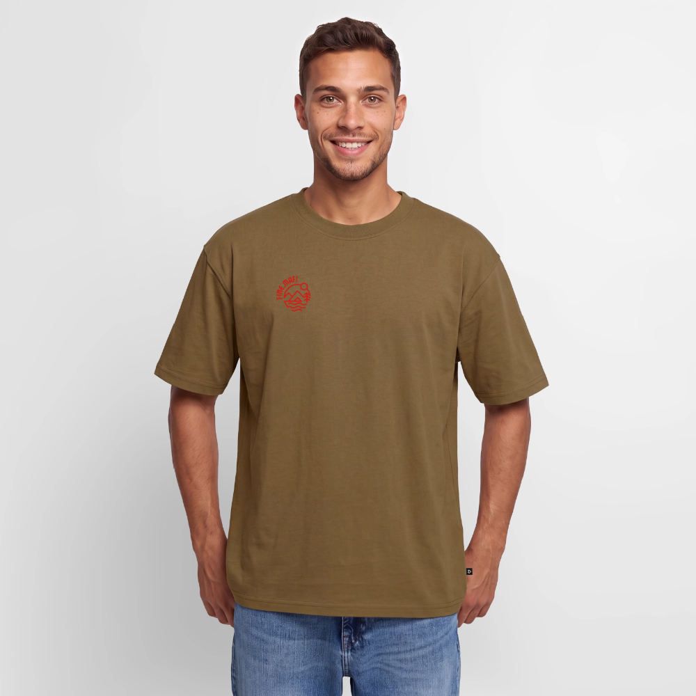 Vanlife Unisex Premium Oversized Bio T-Shirt Coffee - Nussbraun