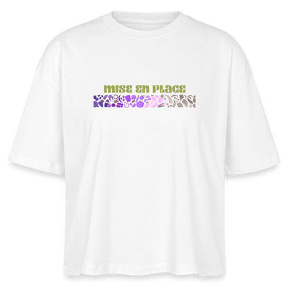 FINE MAFI Frauen Boxy Bio-T-Shirt Mise En Place - Weiß