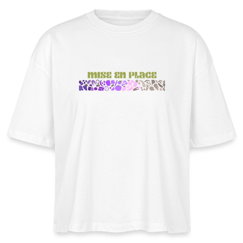 FINE MAFI Frauen Boxy Bio-T-Shirt Mise En Place - Weiß