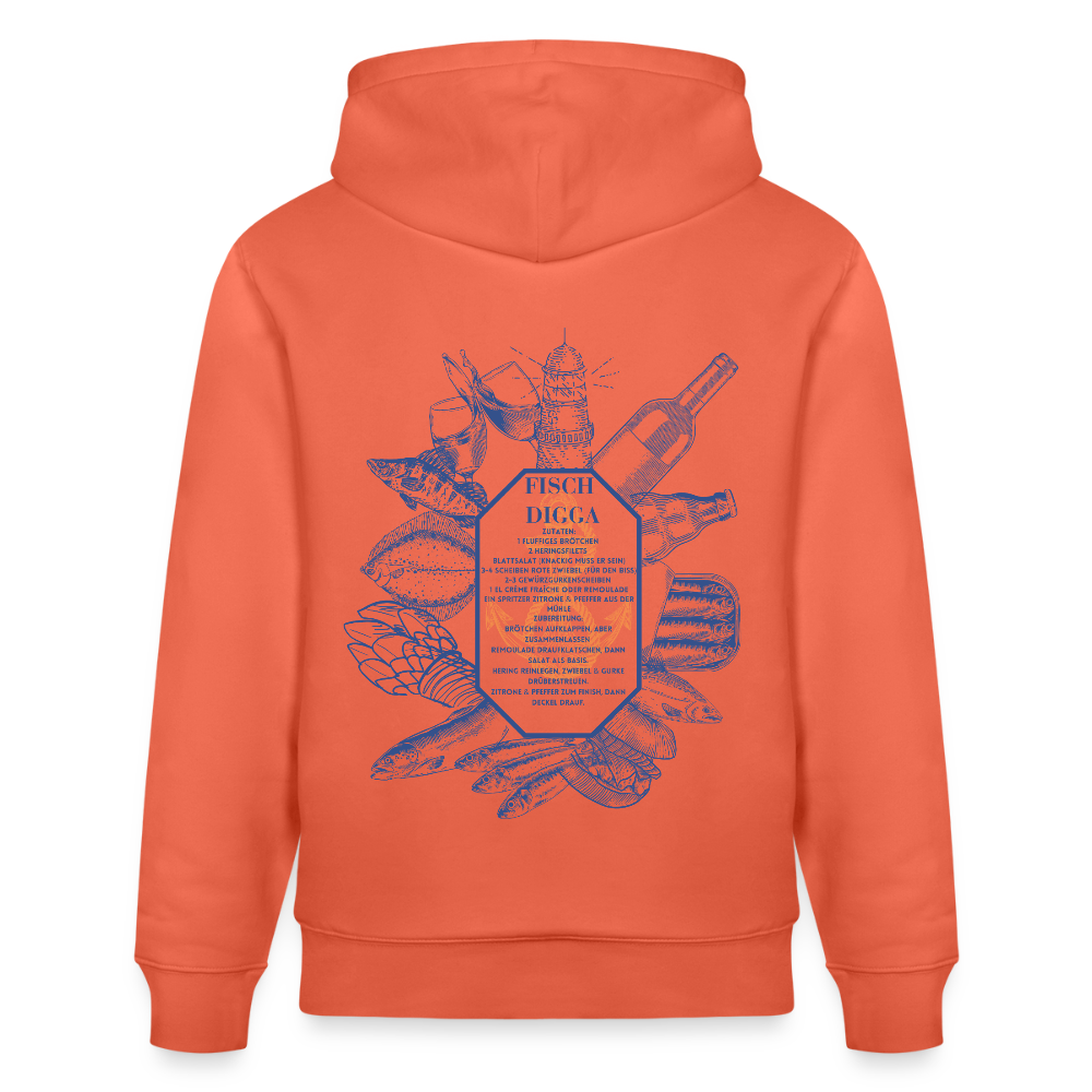 FOOD LOVE Unisex Bio-Hoodie DIGGA - Hellrot